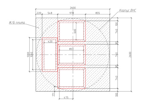 Расположение люков в корпусе водозаборных насосных станций ВНС Люки насосных станций ВНС
