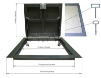 Напольный люк Стелс 600*1000п образец